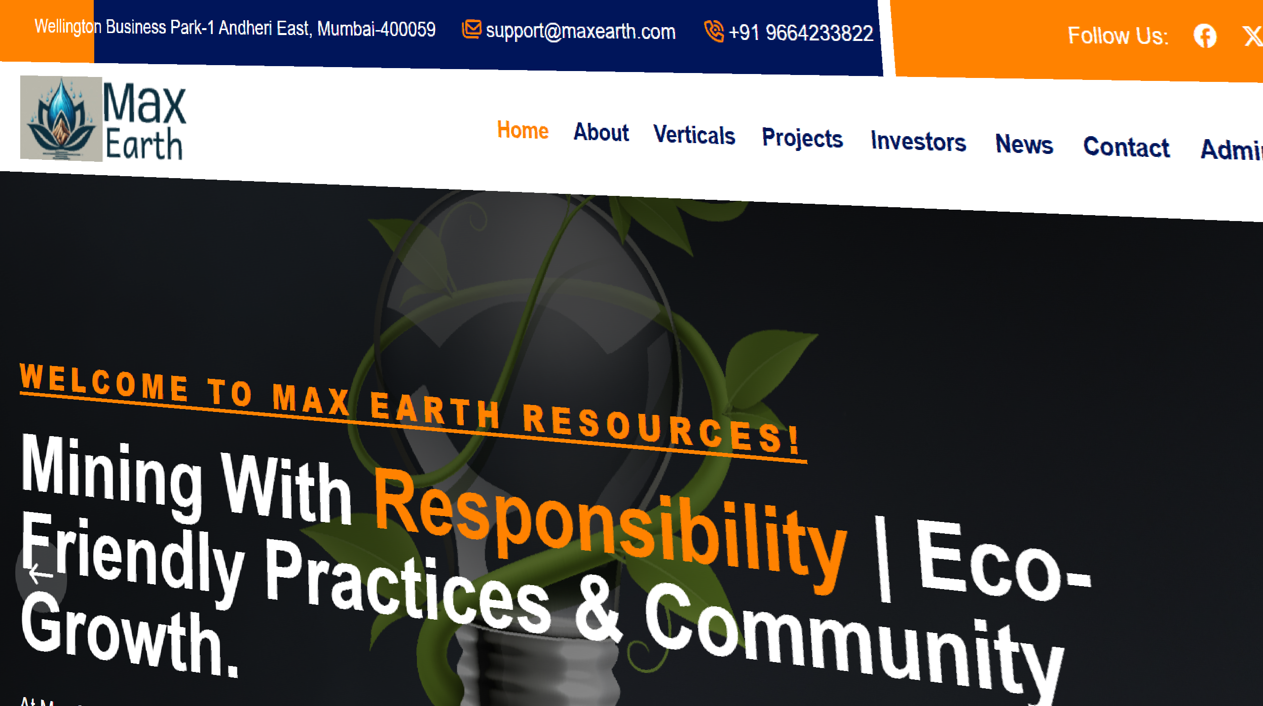 Maxearth Solutions Website